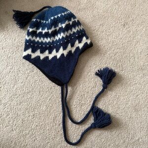 Knitted Wool Hat With Ear Flaps